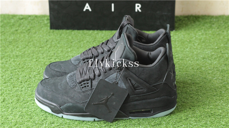 Update Version Air Jordan 4 Retro Black Kaws